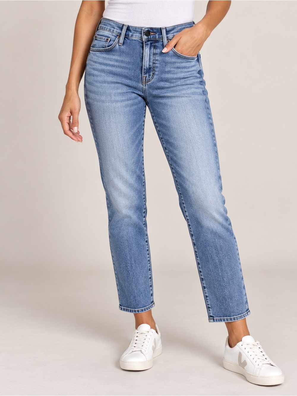 MOTHER The Mid Rise Dazzler Ankle Jeans Blue Waist 29
